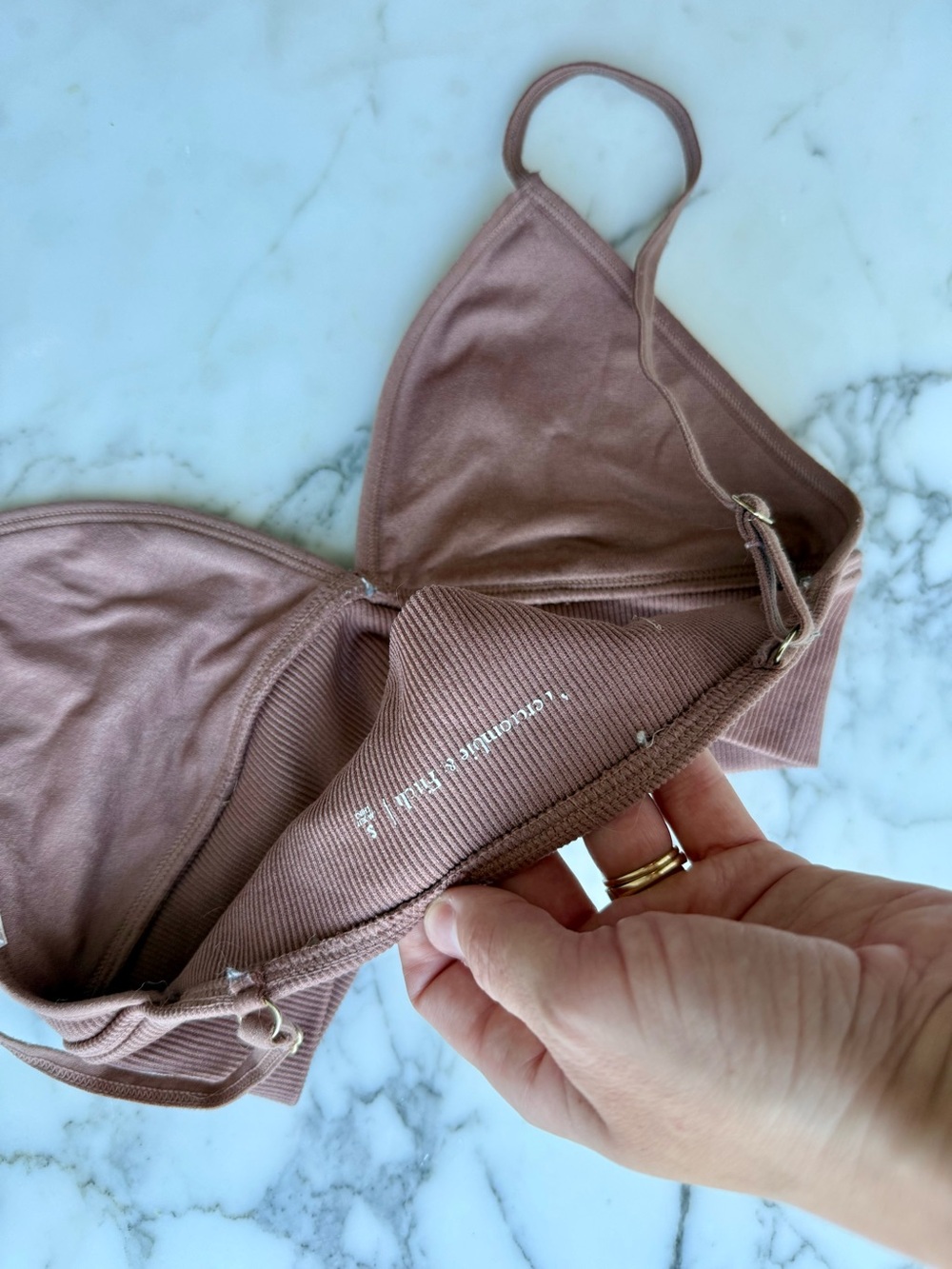 A&F Everyday Ribbed Bralette - Muave - Picture 3 of 3
